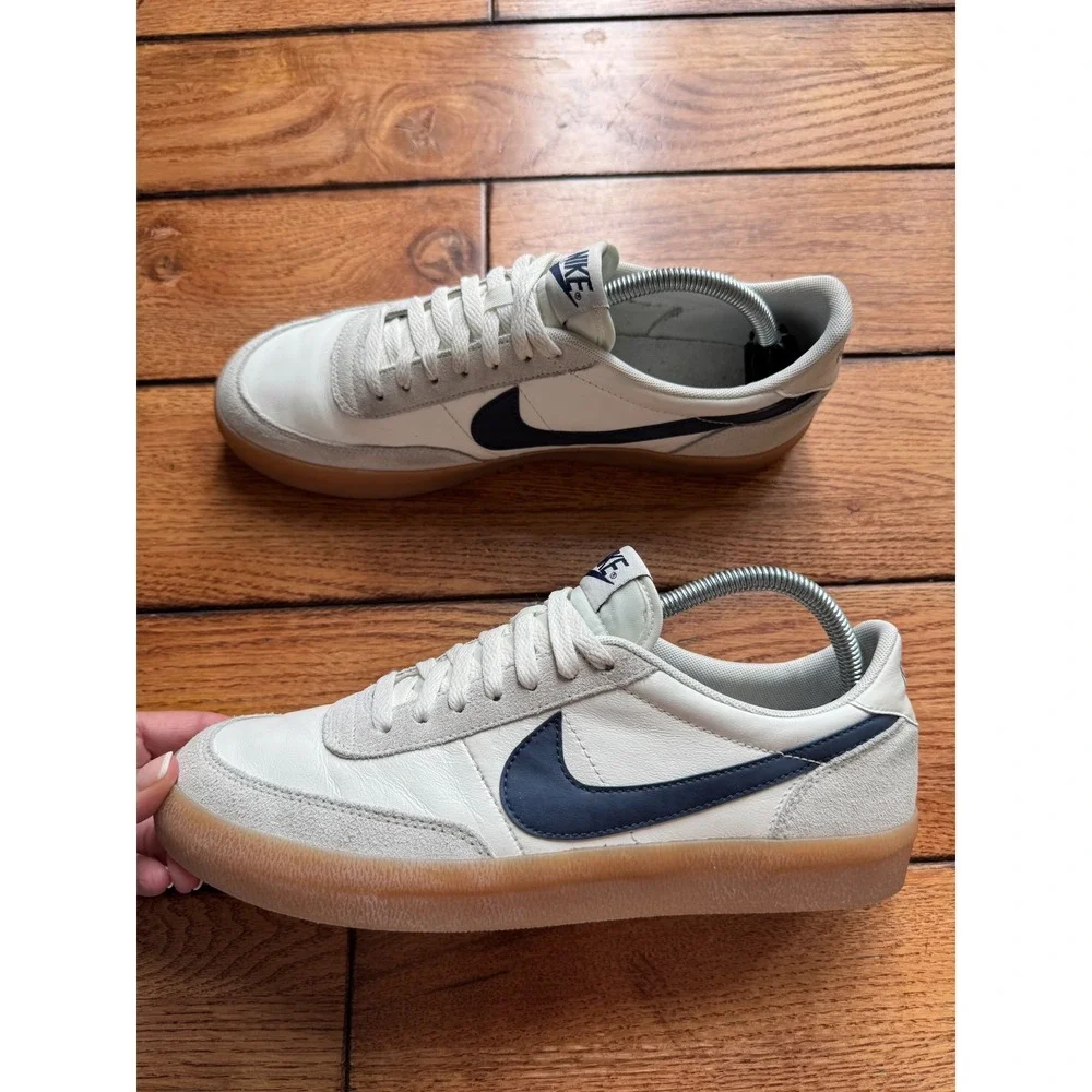 Nike Killshot 2 Leather Men 9.5 Sail Midnight Navy Gum Sole 432997-107 Sneaker